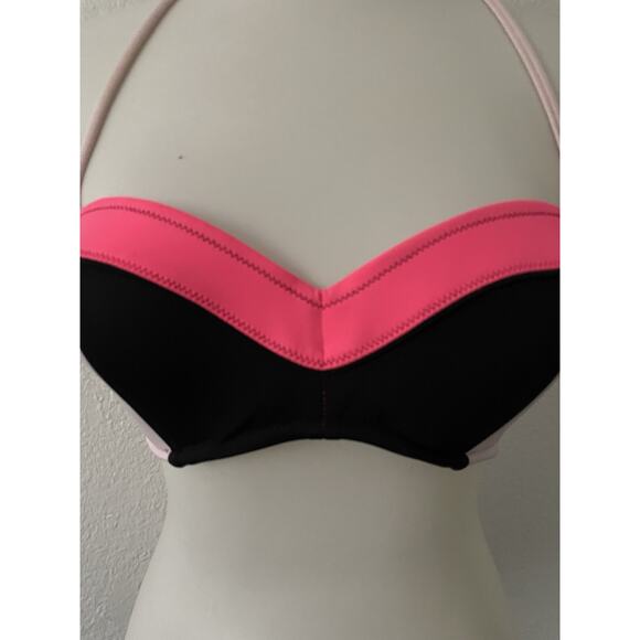 Victoria's Secret Swim Bikini Top Multicolor Color Block Swimwear 34D - Picture 2 of 9